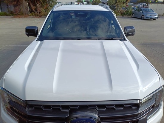 Bonnet and front panels of the inspected vehicle