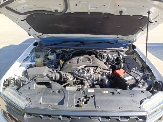 Engine bay of the inspected Ford Ranger