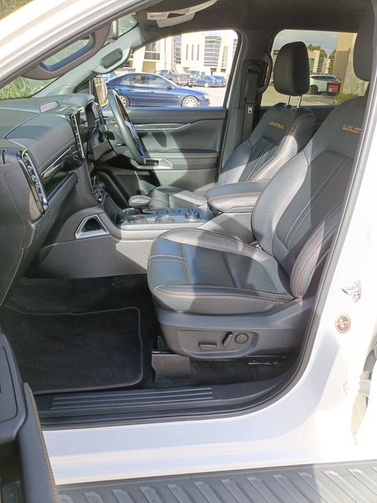 Front interior of the inspected vehicle