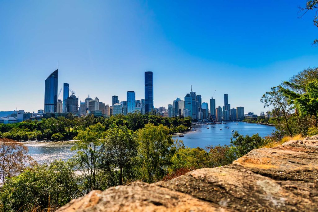 Brisbane city and river