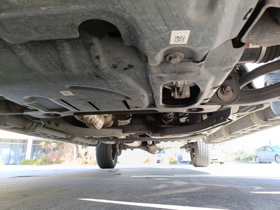 Undercarriage of the inspected vehicle